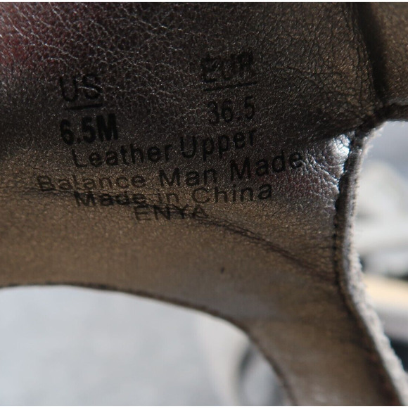 Sam Edelman Shoes Womens 6.5 Heeled Sandals Ankle Straps Leather Block Heel Grey - Picture 14 of 15